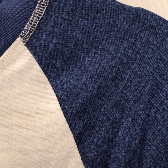 Unisex Top Blue & White Mark Shirt by LuLaRoe Sz L 14-16 NWT - Picture 3 of 7